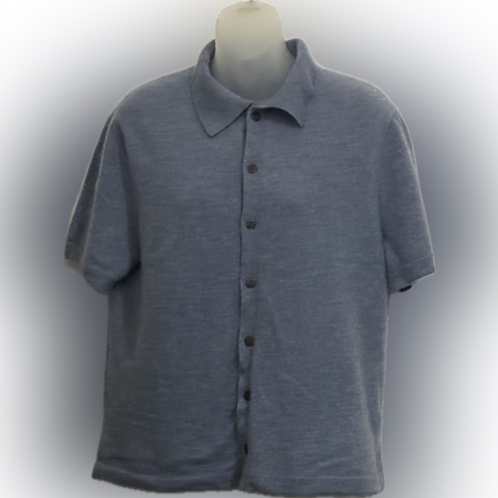 NAADAM Blue Short Sleeve 100% Cashmere Sweater | Sz M